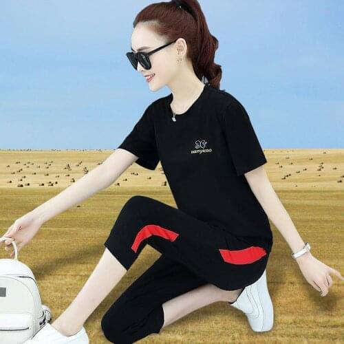 Casual 2 Piece Set Women Suits Outfits T Shirt and Shorts Set Ladies Tracksuit Female Summer Matching Sets