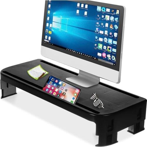 Adjustable Desk Riser Desktop Monitor Notebook Laptop Stand Space Bar Laptop PC Non-slip Storage Rack Organizer For Home Office