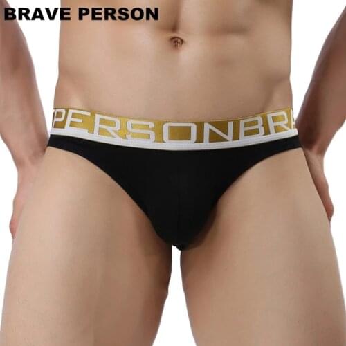 BRAVE PERSON Mens Sexy Briefs Hollow Design Mens Cotton Underwear Male Underpants Panties B1159