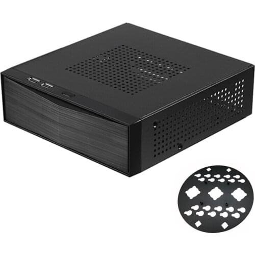 M05 Mini ITX Chassis with Back Mount Bracket HTPC Case USB2.0 ITX Enclosure Industrial Control Chassis for Office