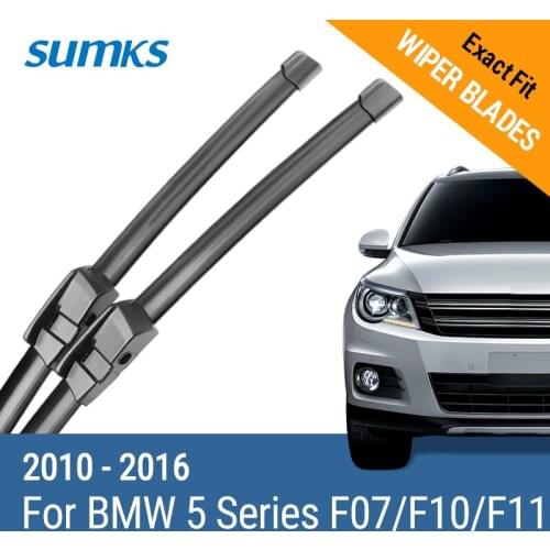 SUMKS Wiper Blades for BMW 5 Series F07 / F10 / F11 26"&18" Fit Side Pin Arms 2010 2011 2012 2013 2014 2015 2016