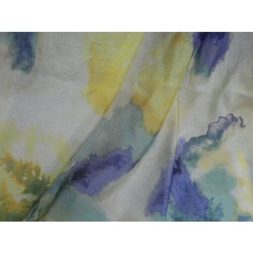 Linen Rayon Tie-dyed Silk Fabric Breathable Comfortable Summer Dress Making 145x50cm - sold by the half meter