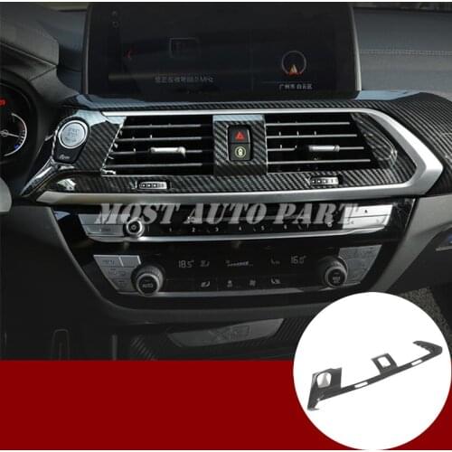 Carbon Fiber Style Console Air Vent Outlet Cover For BMW X3 X4 G01 G02 2018-2020 Car accesories interior Car Trim