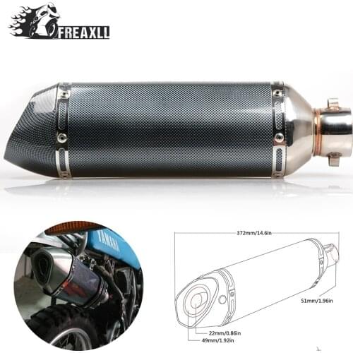 36-51mm Universal Motorcycle Exhaust Escape Scooter Moto Modified Muffler With Muffler Pit Bike Pot Escape DB Killer For Suzuki