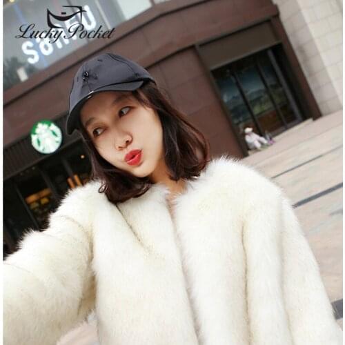 Women Winter Solid Color Casual Thick Warm Elegant Fur Leather Female New Slim Fashion Short Parkas Ladies Loose Outerwear ML502