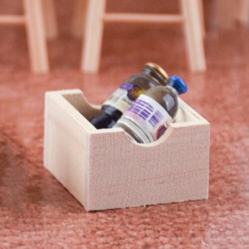 1/12 Wooden Storage Box Dollhouse Miniatures Furniture Case Storage Box Dollhouse Miniatures Model Decoration Accs-3.3 x 3 x 2cm