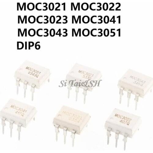 10PCS MOC3020 MOC3021 MOC3022 MOC3023 MOC3041 MOC3043 MOC3052 MOC3061 MOC3062 MOC3063 DIP6 DIP Optocoupler new original
