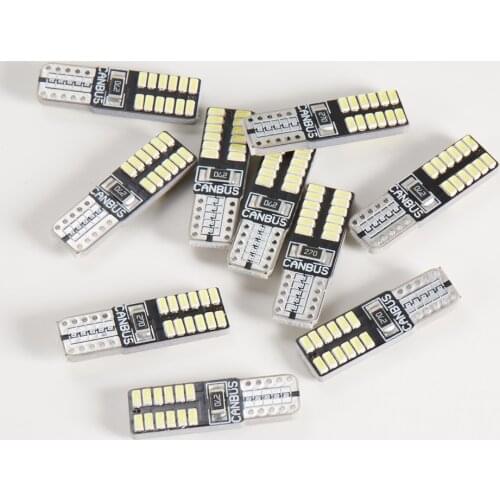 10pcs high quality T10 LED 194 W5W 24 LED CANBUS 3014SMD ERROR FREE Car Side Wedge Light