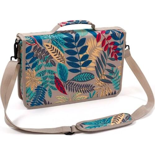 160 Slots Floral Large Capacity Pencil Bag Gel Pen Case Stationery Storage Drawing Painting Professional Art Supplies