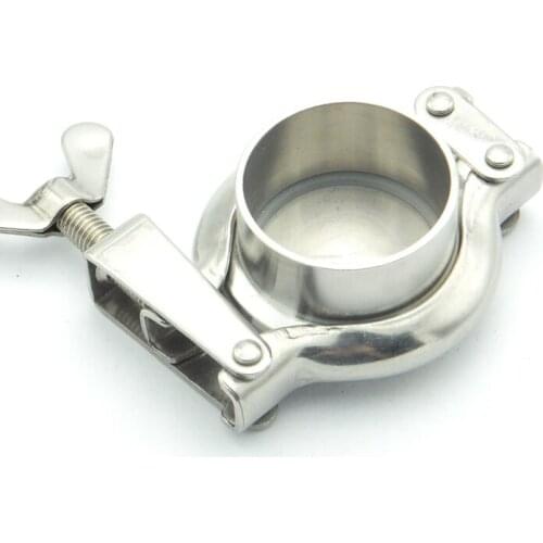 304SS Sanitary Pipe Fitting Set 12.7mm Pipe OD Sanitary Weld Ferrule + 1/2" Tri Clamp + Silicon Gasket + End Cap For Home Brew