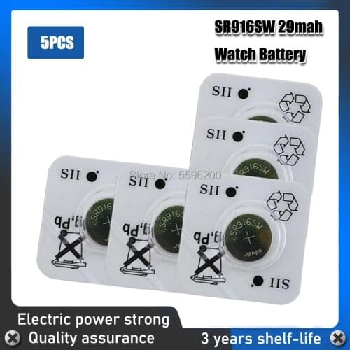 5PCS Silver Oxide Watch Battery 373 SR916SW 916 1.55V 100% original brand FOR SEIZAIKEN 373 916 battery