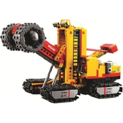 919pcs Mining Demolition Experts Site Dump Truck Mine Mobile lab City 10876 Model Building Blocks Boys Compatible with Bricks