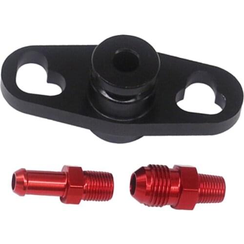 Fuel Rail Regulator Delivery Adaptor Black For Mitsubishi With Fittings