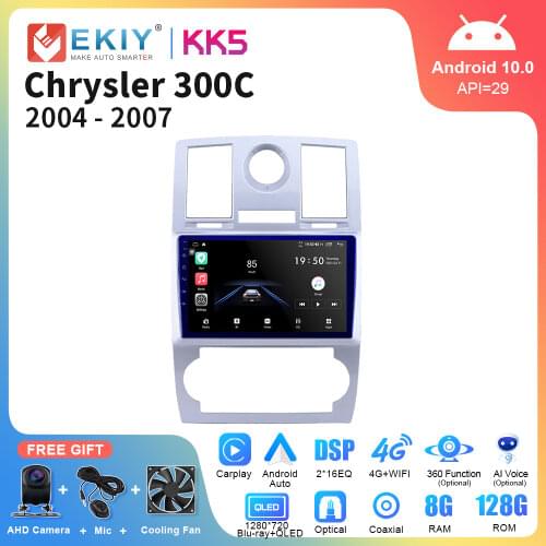EKIY Car Radio For Chrysler Aspen 300C 2004 2005 2006 2007 2008 Android 10 Auto Audio Video Multimedia Player GPS Navi Head Unit