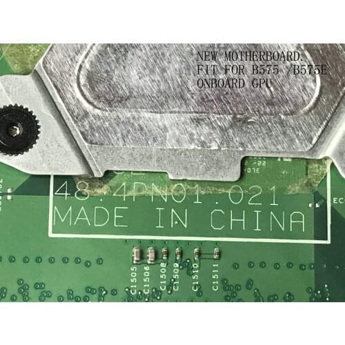 FAST SHIPPING,. (new item) 48.4PN01.021 FOR LENOVO B575 LAPTOP MOTHERBOARD ,onboard processor+ video card +HEATSINK