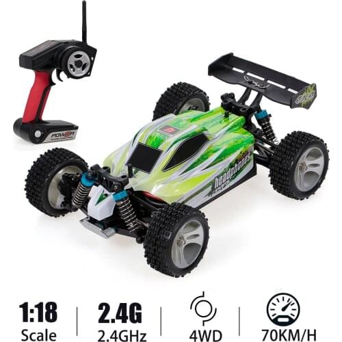 WLtoys A959-B 1:18 RC Car 4WD 2.4GHz Off Road Car 70KM/H High Speed Vehicle RC Racing Car Toys Gift for Kids Adults