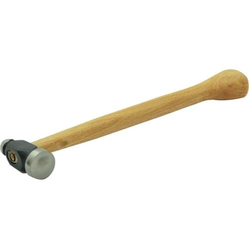GOXAWEE 1pc Planishing Chasing Hammer Jewelers Silversmith Tool Wooden Handle Jewelry / goldsmiths Tools hammer