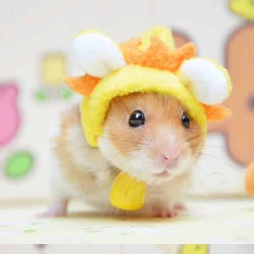 Cotton Pet Hat Decorative Party Pet Cap for Hamster Bird Squirrel Adjustable Cute Pet Accessories Cute Headwear for Rabbit Pu