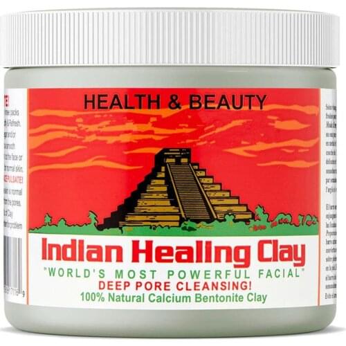 Indian Calcium Bentonite Clay Facial Mask Skin Care Deep Blackhead Remover Pore Cleaner Shrinks Pores Brightens Skin Tone