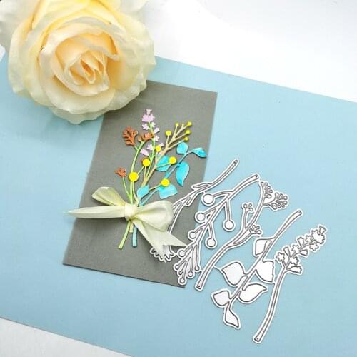 Julyarts 5Pcs Leaf Flower Dies Metal Cutting New Die for Scrapbooking Photo Album Card Making Die Metal Crafts Die Cut Stitch