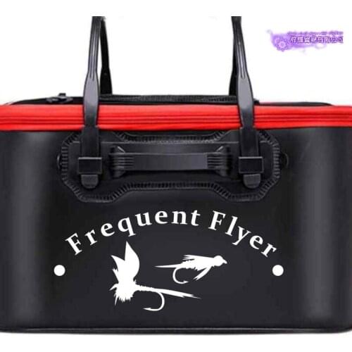 Fly Fishing Flyer Decal Angling Bucket Tackle Shop Fishhook Sticker Fish Tank Boat Box Car Vinyl Decal