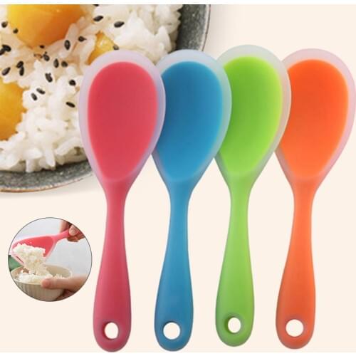 No-stick Silicone Handle Rice Shovel Spoon Cooking Scoop Baking Tool Kitchen Utensils