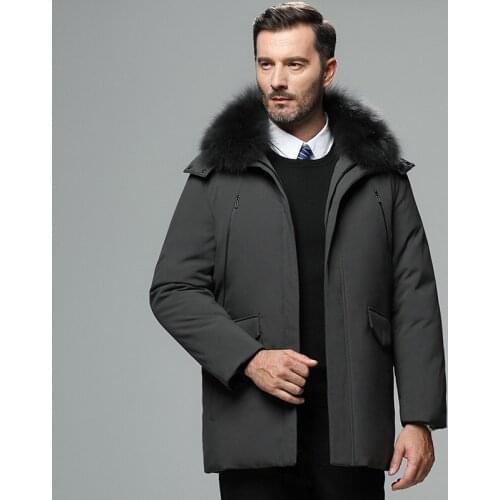 Men Winter Parkas Coat MenS Fashion Brand Solid Color Zipper Warm Thick Hooded Jacket Male Casual Parkas Overcoat KK3023