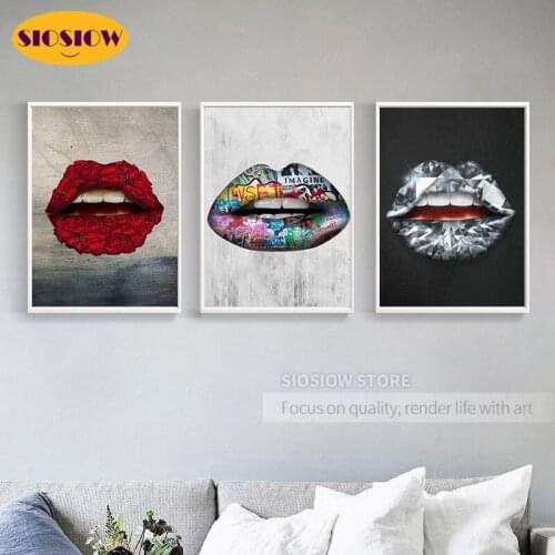 Sexy Lips Large 5D DIY Diamond Painting Kit Crystal Full Drill Square Daimond Mosaic Paintings Embroidery Decor Bars Nightclubs