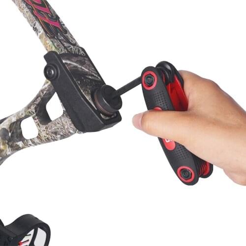 9 Piece Folding Allen Hex Key Ring Wrench Set America Tool Bow Accessory for Archery Hunting Shooting