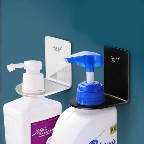 NEW Bathroom Organizer Wall Mounted Shampoo Bottle Shelf Shower Gel Rack Liquid Soap Holder Self Adhesive Shelves Hanger