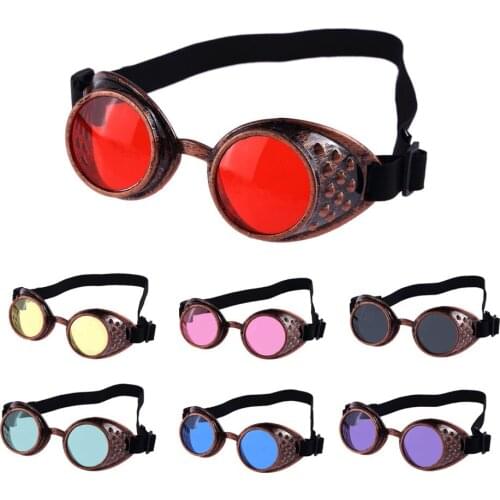 Fashion Accessories Vintage Style Steampunk Goggles Welding Punk Glasses Cosplay Glasses Women/Men Anti-UV Radiation protection