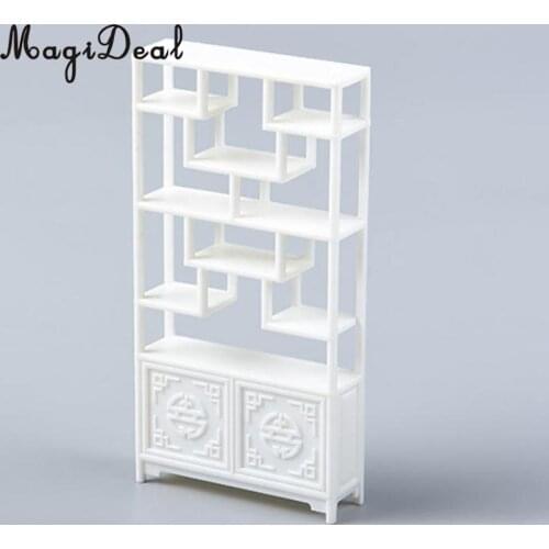 MagiDeal 1/25 China Style Shelf DIY Assembly Furniture Model Miniature Scenery for Scene Building Prop Children Kids Toy