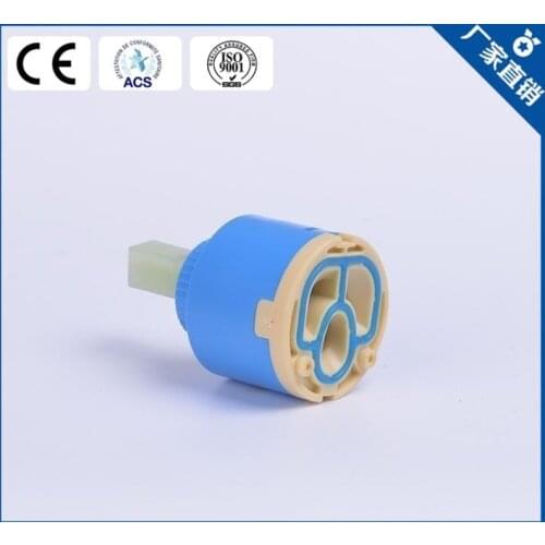 Professional faucet valve core manufacturer 40MM flat foot double seal idling precision ceramic valve core Hot and cold mixed