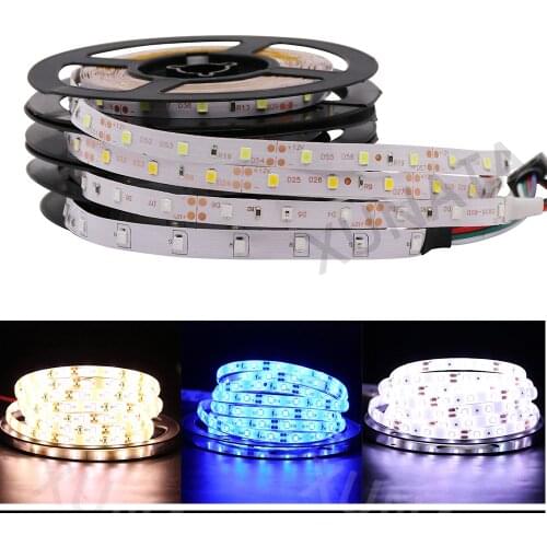 5M LED Strip SMD2835 12V Fita Tira Led Light 60 LEDs/m Flexible LED Ribbon Diode IP65 Waterproof Led Stripe White/Green/Blue/RGB