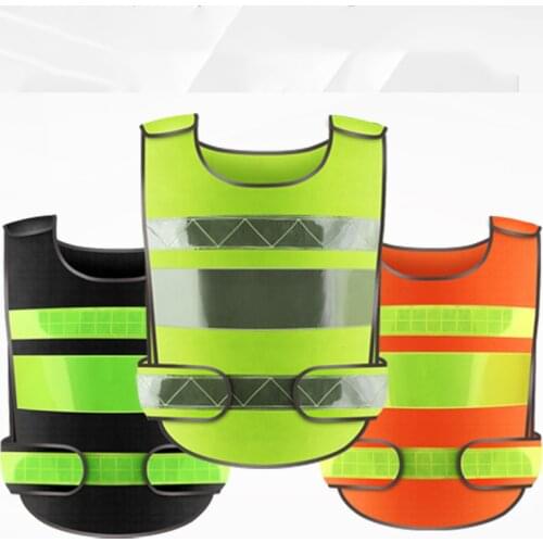 High Brightness Breathable Lightness Protective Vest Bike Traffic Reflective Fluorescent Vest Safety Warehouse Security Jacket