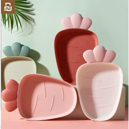 Youpin strawberry radish shape fruit plate plastic dried fruit plate creative snack plate sugar box home dish Simple modern