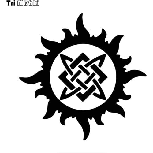 Tri mishki HZX1347 Star of Svarog car sticker Vinyl Decals Waterproof sticker on Car Body Rear Window