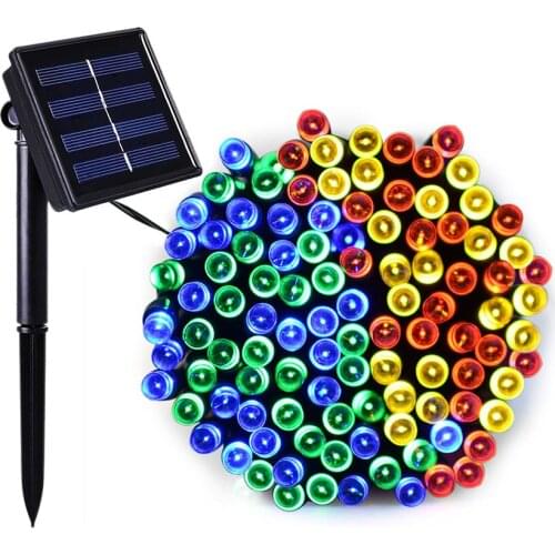 12/22/32/52M Outdoor Solar LED Fairy String Light 8 Function Garland Light For Garden Patio Xmas Wedding Holiday