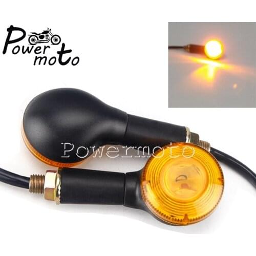Universal Motorcycle LED Amber Turn Signal Light Flash Blinker for Honda Yamaha Suzuki Kawasaki Ducati BMW Triumph Cafe Racer