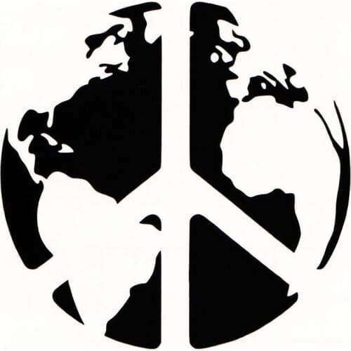 12*12CM WORLD PEACE ON EARTH Vinyl Stickers Decals Motorcycle Accessories Personalized Car Styling C2-0675