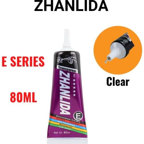 Zhanlida E 80ML Clear Contact DIY Adhesive Universal Repair Glue With Precision Applicator Tip