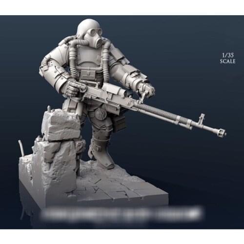 1/35 Resin Model Figure GK , With base , Unassembled and unpainted kit