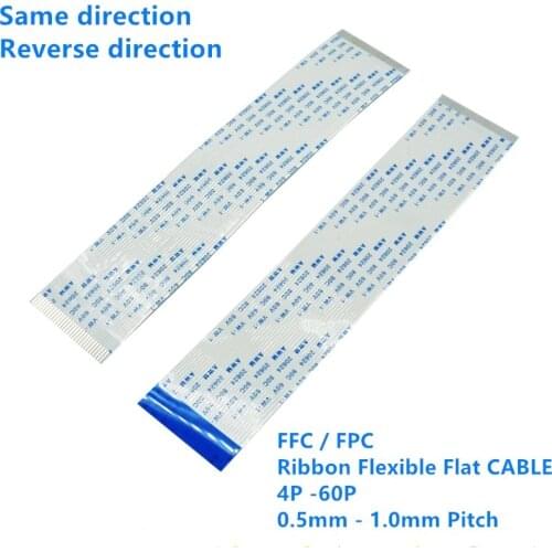 10PCS Length 15CM FPC Ribbon Flexible Flat CABLE PITCH 0.5mm / 1.0mm FFC FPC LCD cable AWM 20624 80C 60V VW-1