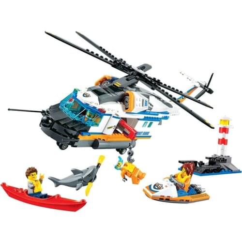 10754 City Series Heavy Rescue Helicopter 60166 Puzzle Assembled Childrens Building Block Gifts