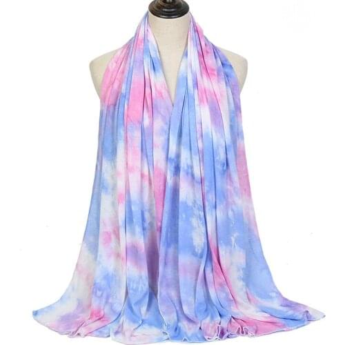 180*85 Fashion Jersey Hijab Scarf Long Muslim Shawl Plain Soft Turban Tie Head Wraps For Women Africa Headband