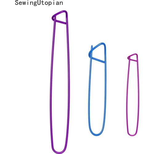 3PCS Aluminum Knit Holders Knitting Needles Markers Crochet Hook Locking Stitch Seam DIY Crafts Sewing Tool for Making Sweater