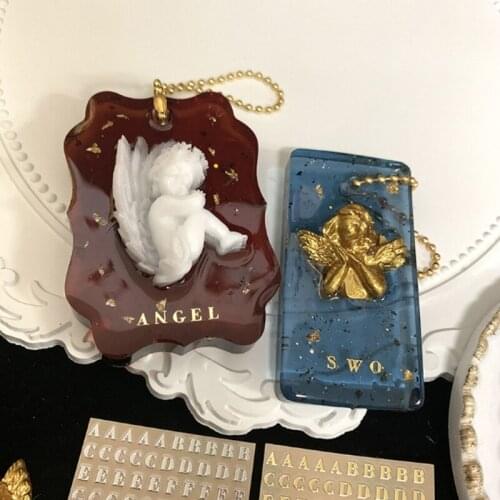 3 Styles Alphabet Letter Number Resin Decorative Sticker Adhesive Resin Mold DIY Stickers Clear Film Sticker Resin Craft