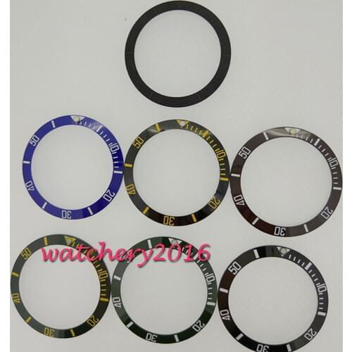 38mm Black Green White Titanium ceramic ( 20 color chosen) watch bezel insert for SUB SEA watch aftermarket replacement parts