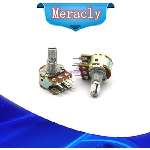 5PCS WH148 6Pin 20mm Potentiometer B1K B5K B10K B20K B50K B100K B500K 1K 5K 10K 20K 50K 100K 500K