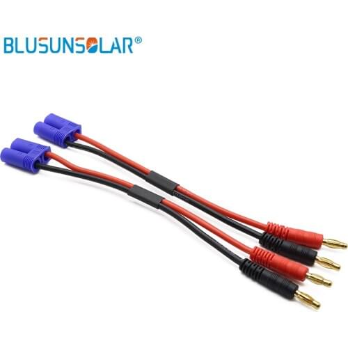 50pcs/lot EC5 Connector To 4.0mm Banana Plug 14AWG 150mm Silicone WireSolar